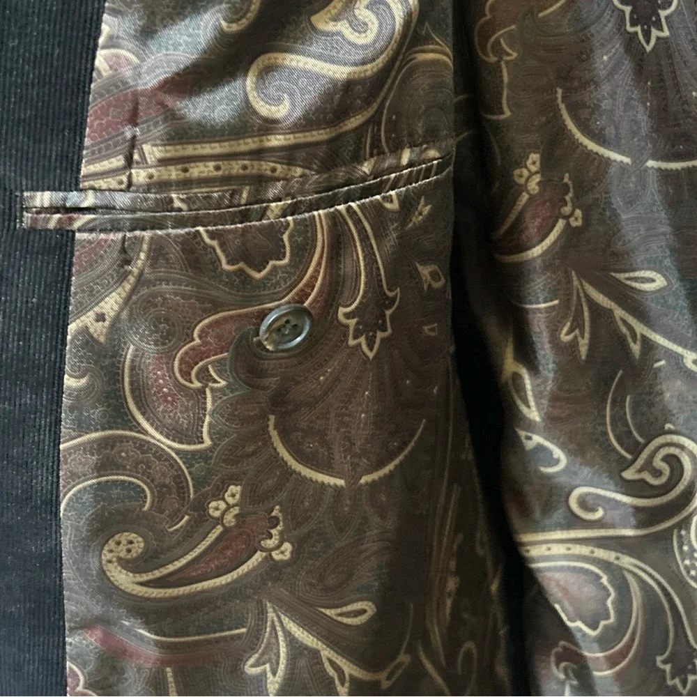Lauren Ralph Lauren Corduroy Blazer Brown Sport Coat Preppy Travel Mens 48R - Picture 9 of 13